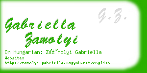 gabriella zamolyi business card